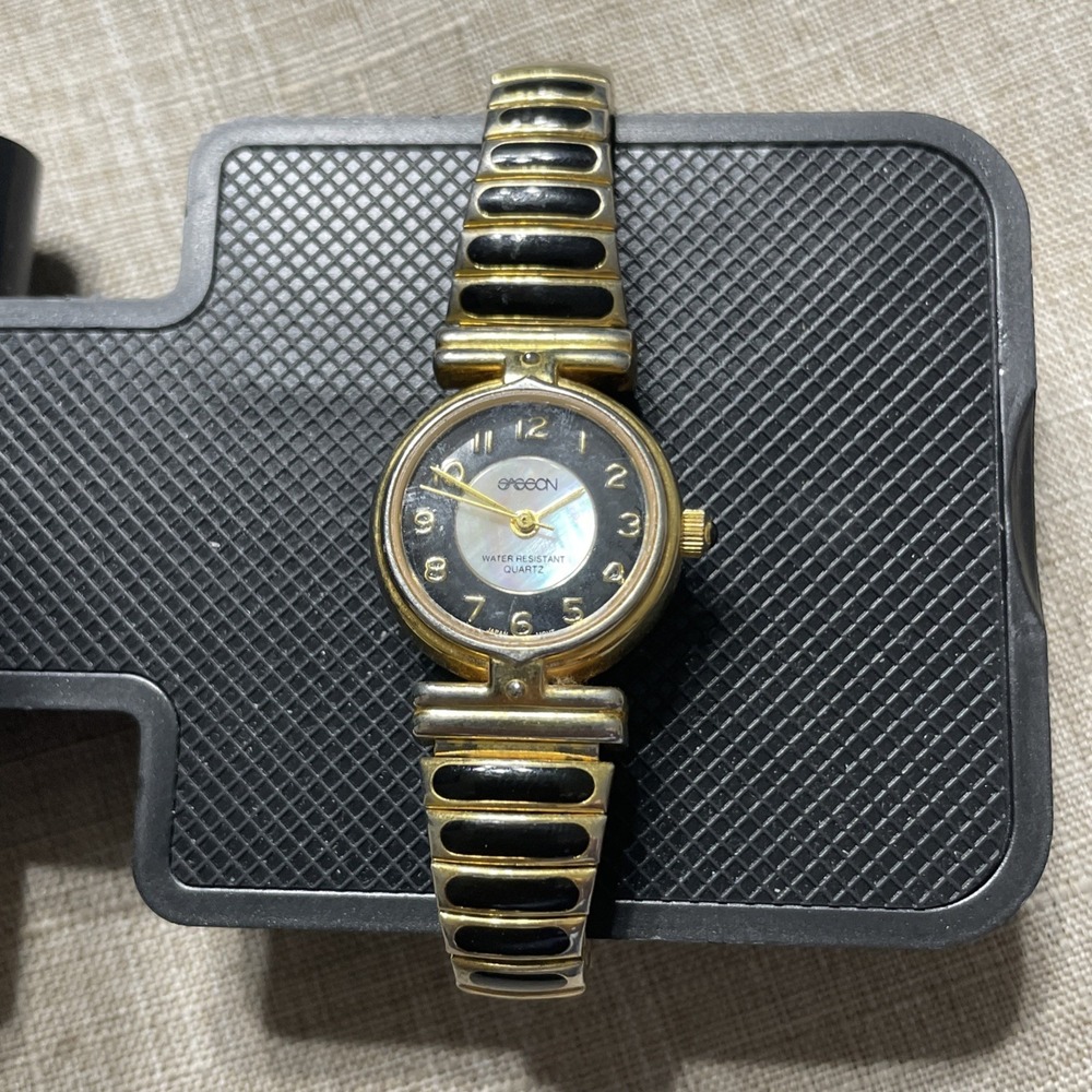 Vintage Women's SASSON Two-Tone Quartz Bracelet Watch, 25mm Mother Of Pearl Face